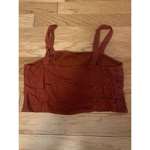 Love to be Spoiled women's rust short cropped casual tank top size XL - Picture 3 of 8